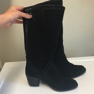 Crown vintage suede black boots 10